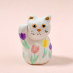 縁起物 招き猫 ペア ピンク 商売繁盛 千客万来 運気 幸福 猫好き