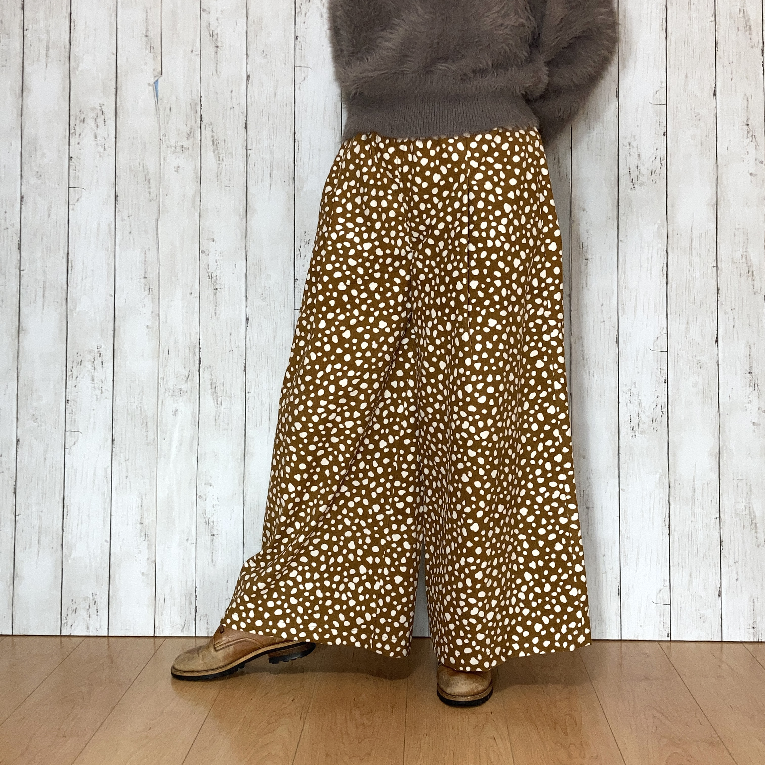ダルメシアン柄のワイドパンツby花織［Y2505］