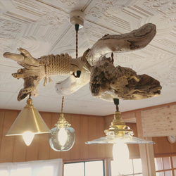 流木ペンダントライト 真鍮　woodywood ※一点ものです 流木ペンダントライト 真鍮 woodywood ※一点ものです 流木の