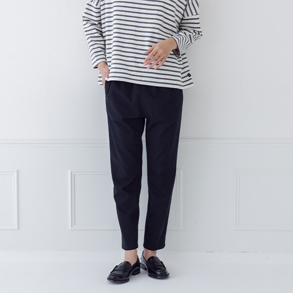 一年中履けるパンツ 綿麻ストレッチ ゆとりシルエット レギパン M/Lサイズ展開 13枚目の画像
