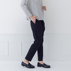 一年中履けるパンツ 綿麻ストレッチ ゆとりシルエット レギパン M/Lサイズ展開 16枚目の画像