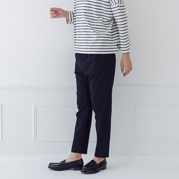 一年中履けるパンツ 綿麻ストレッチ ゆとりシルエット レギパン M/Lサイズ展開 14枚目の画像