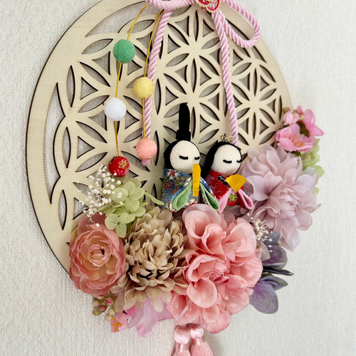 ひな祭り壁飾り✿桃の節句 壁掛けアレンジ✿ ギフト♡春 ひなまつり