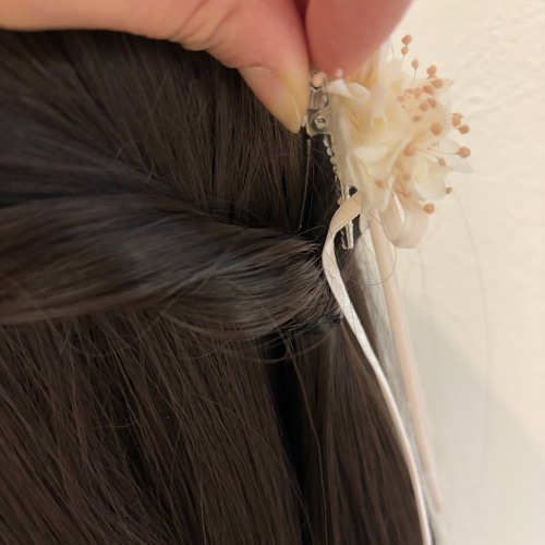 リボンフラワークリップ ヘアピン tremiere 通販 18824631｜Creema