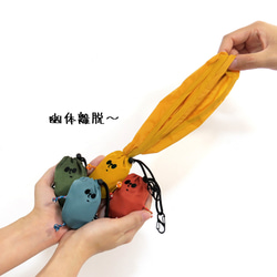 新色【ECO Buddy Bag】エコバッグ入りキーホルダー「ブラック」　バッグチャーム　撥水 2枚目の画像