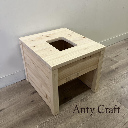 よもぎ蒸し専用椅子　座板取り外し式　ハンドメイド　国産ひのき材使用 0ac542f0972ca855952015cb6fe199