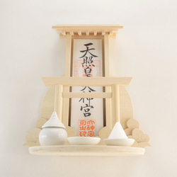 神棚《太陽》神具３点セット　壁掛け可　　　神棚　御札立て　鳥居　 11枚目の画像