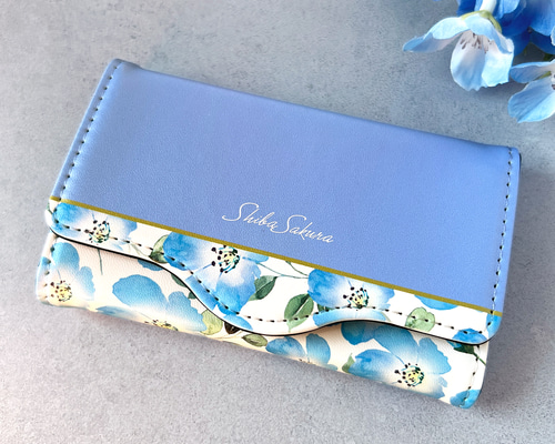 ネモフィラのキーケース（ゼニスブルー） ネモフィラ 花 春 夏 キー