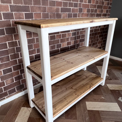 在庫あり　即納　hotaru キャビネット　棚　キッチン　カントリー　店舗　作業台　天然木　無垢材　オーダー可　収納棚　 2枚目の画像