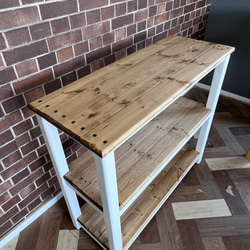 在庫あり　即納　hotaru キャビネット　棚　キッチン　カントリー　店舗　作業台　天然木　無垢材　オーダー可　収納棚　 5枚目の画像