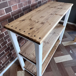 在庫あり　即納　hotaru キャビネット　棚　キッチン　カントリー　店舗　作業台　天然木　無垢材　オーダー可　収納棚　 4枚目の画像