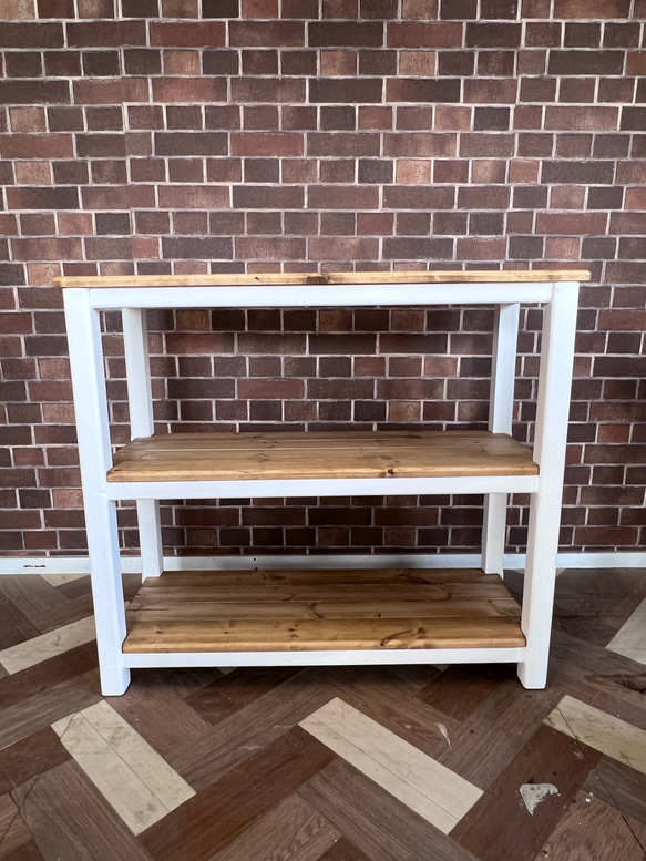 在庫あり　即納　hotaru キャビネット　棚　キッチン　カントリー　店舗　作業台　天然木　無垢材　オーダー可　収納棚　 6枚目の画像