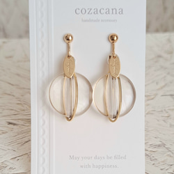 ターコイズカラーのシェルパーツイヤリング/ピアス イヤリング