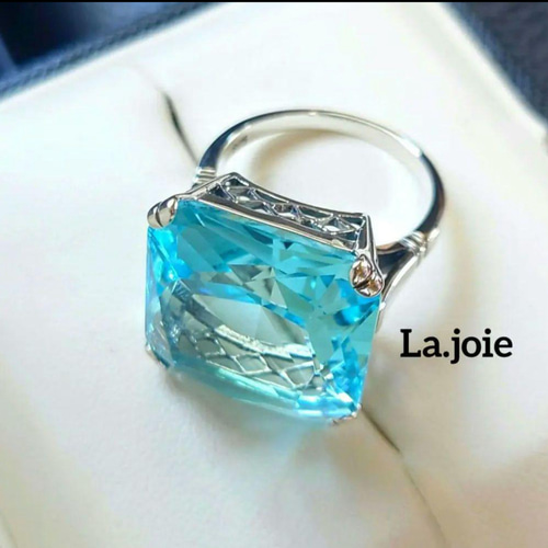 アクアマリン エメラルドカット リング アクアマリン エメラルドカット 1.1ct 印台 シルバーSV925リング