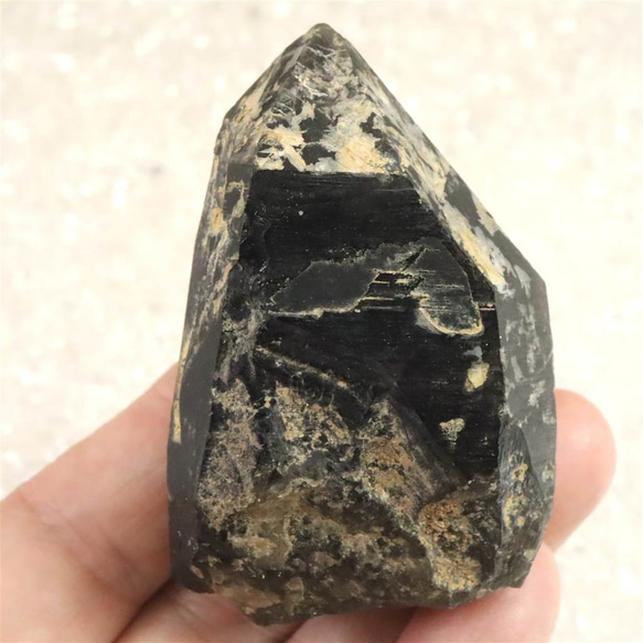 岐阜県中津川市苗木産 黒水晶（モリオン）原石 82.2g #58581 天然石