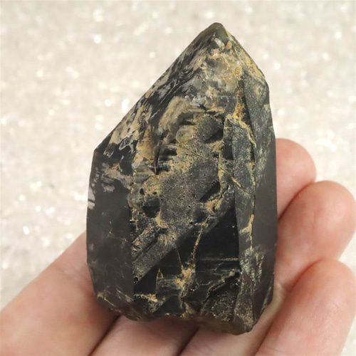 岐阜県中津川市苗木産 黒水晶（モリオン）原石 82.2g #58581 天然石