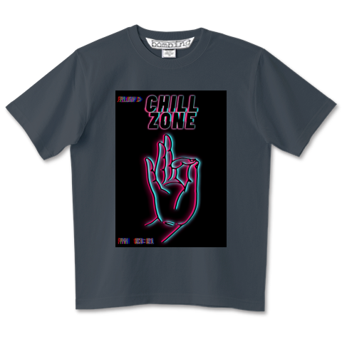 CHILL ZONE REC　カットソーTシャツ　スレートカラーボディ【 インクジェット 】