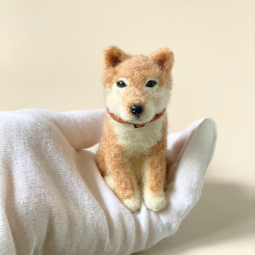 いつでもいっしょ♪ ふわふわ羊毛フェルトの小さな柴犬 父の日