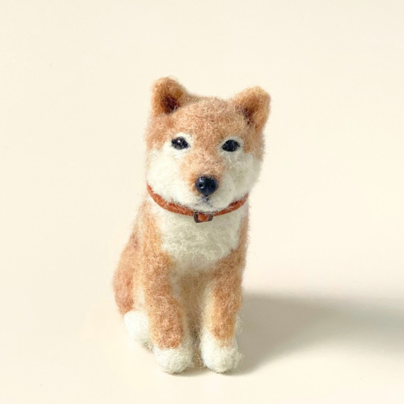 柴犬 羊毛フェルト ぬいぐるみ いつでもいっしょ♪ ふわふわ羊毛フェルトの小さな柴犬 父の日