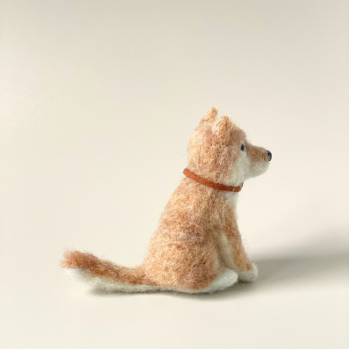 宝船に乗った小さな柴犬七福神（羊毛フェルト）縁起物 宝船に乗った