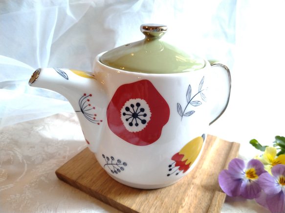 【珈琲ポット＆シュガーポット＆クリーマー】北欧柄3点セット 3枚目の画像