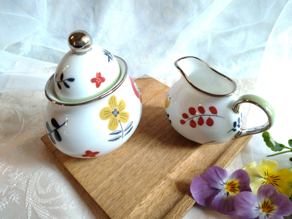 【珈琲ポット＆シュガーポット＆クリーマー】北欧柄3点セット 15枚目の画像