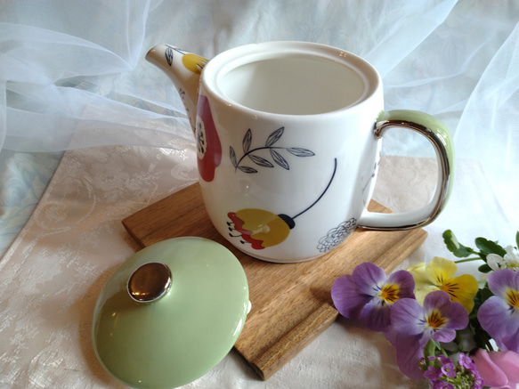 【珈琲ポット＆シュガーポット＆クリーマー】北欧柄3点セット 5枚目の画像