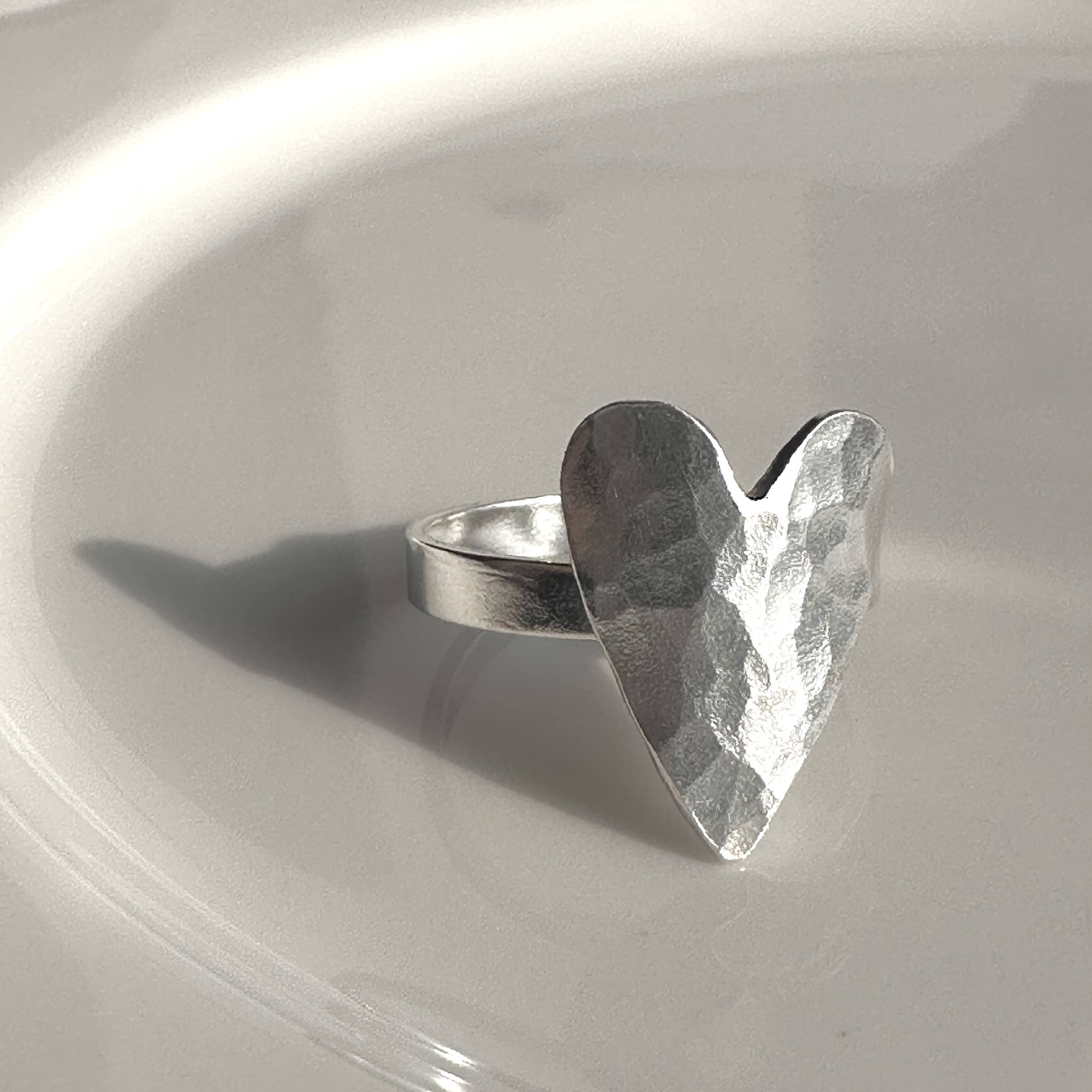 brave heart リング / silver950/槌目リング