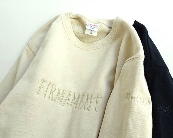 2カラー刺繍9.7オンススウェットトレーナー＜FIRMAMENT＞ 3枚目の画像