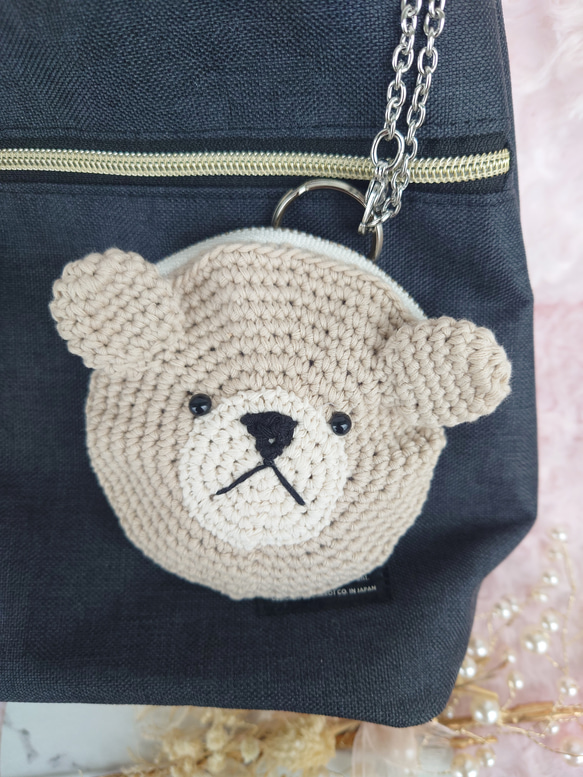 小物入れになる　くまちゃん　バックチャームポーチ 11枚目の画像