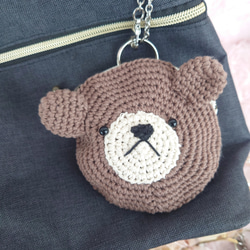 小物入れになる　くまちゃん　バックチャームポーチ 10枚目の画像