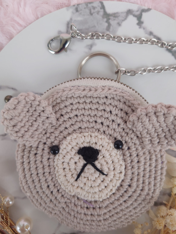 小物入れになる　くまちゃん　バックチャームポーチ 13枚目の画像