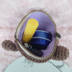 小物入れになる　くまちゃん　バックチャームポーチ 9枚目の画像