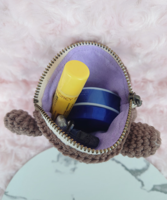 小物入れになる　くまちゃん　バックチャームポーチ 9枚目の画像