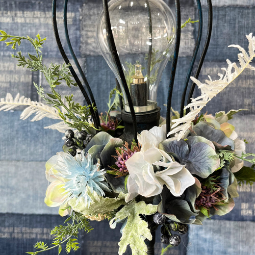 ビンテージ☆ランタンやドライフラワー等を吊るすスタンドに ドライ