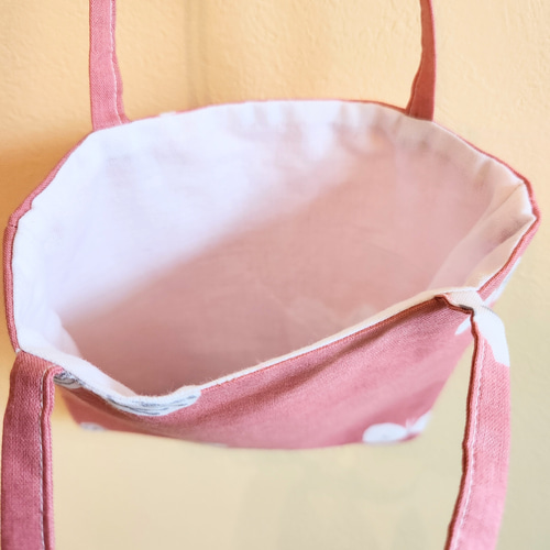 ミナペルホネン ミニトートバッグ hana hane pink トートバッグ iro.to  