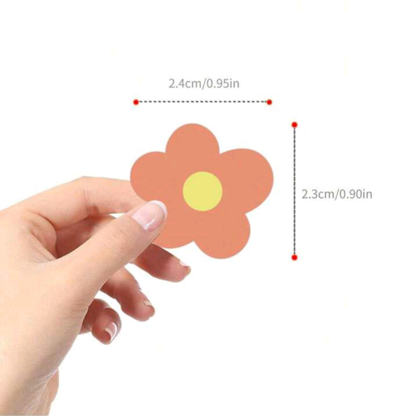 送料無料☆ フラワー シール ステッカー 100枚 2枚目の画像