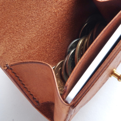 財布　コンパクト　三つ折り　イタリアンレザー　マルゴー　ダークブラウン ほぼカードサイズの極小三つ折りミニウォレット ダークブラウン