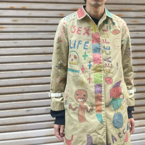 古着 ヴィンテージ vintage コート ステンカラーコート リメイク