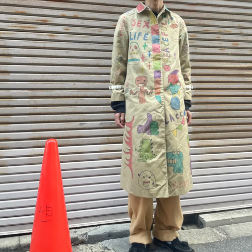 古着 ヴィンテージ vintage コート ステンカラーコート リメイク