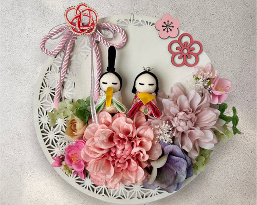 ひな祭り壁飾り✿桃の節句 壁掛けアレンジ✿ ギフト♡ 春
