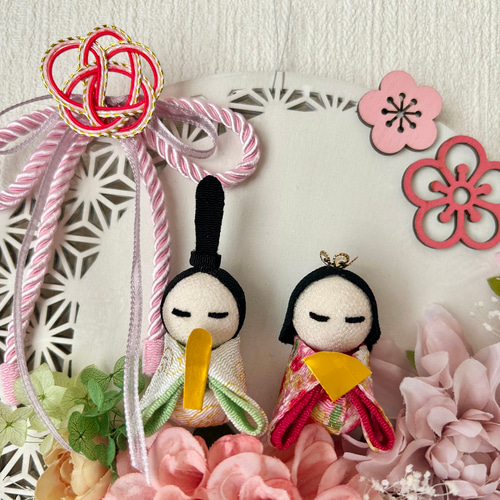 ひな祭り壁飾り✿桃の節句 壁掛けアレンジ✿ ギフト♡ 春