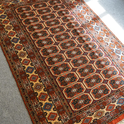174×120cm トルクメン ボハラ 手織り絨毯 トライバルラグ 174×120cm トルクメン ボハラ 手織り絨毯 トライバルラグ