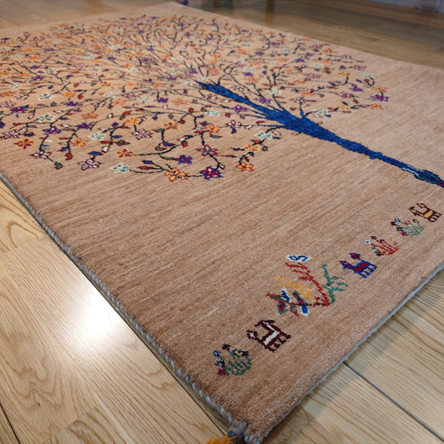 ペルシャ ギャッベ パルヴィーズ コルクウール カシュクリ 147x100cm