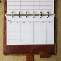 【品番：M6-04】ミニ6サイズ / マンスリー横型 [ 片面５週分 ] 2枚目の画像