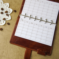 【品番：M6-04】ミニ6サイズ / マンスリー横型 [ 片面５週分 ] 1枚目の画像