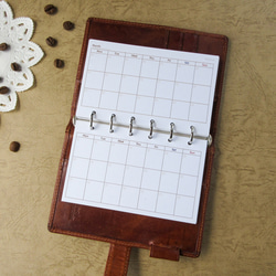 品番：M6-05】ミニ6サイズ / マンスリー横型 [ 見開き1カ月