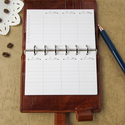 【品番：M6-08】ミニ6サイズ / ウィークリー横型 [ 見開き１週間 ] 3枚目の画像