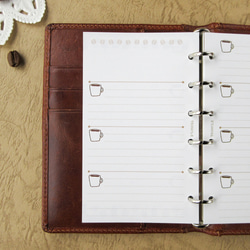 【品番：M6-10】ミニ6サイズ / 見開き1week [横罫入り] ：システム手帳リフィル 2枚目の画像