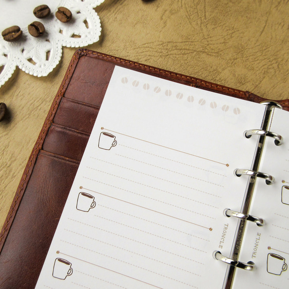 【品番：M6-10】ミニ6サイズ / 見開き1week [横罫入り] ：システム手帳リフィル 4枚目の画像